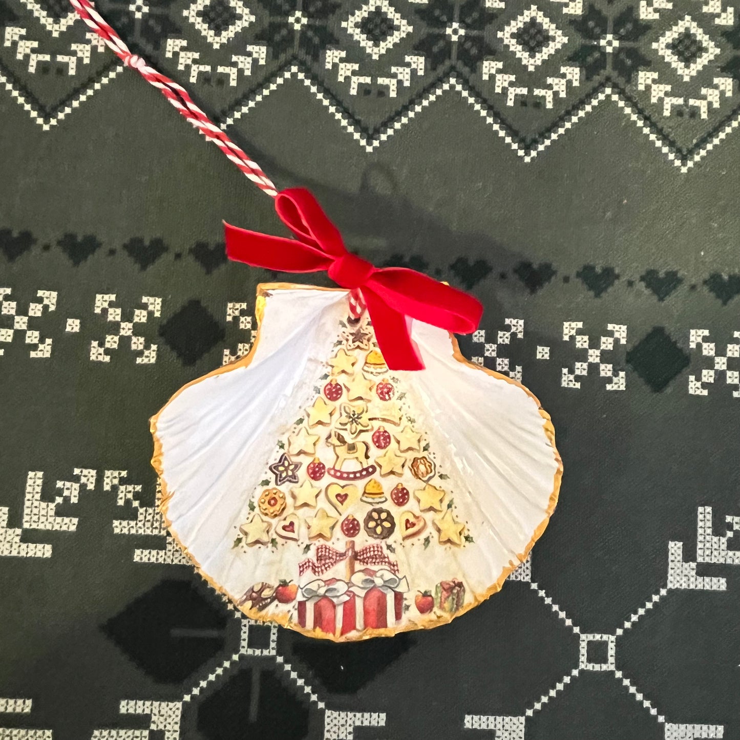 Concha navideña árbol