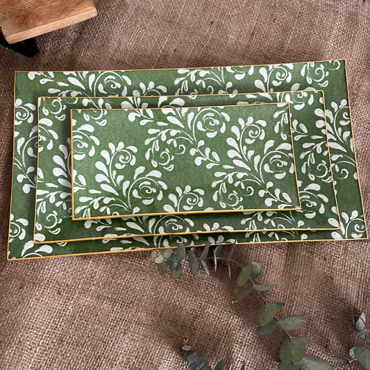 Plato/bandeja de cristal Arabesque Olive