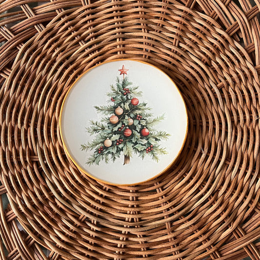 Plato de pan árbol de Navidad