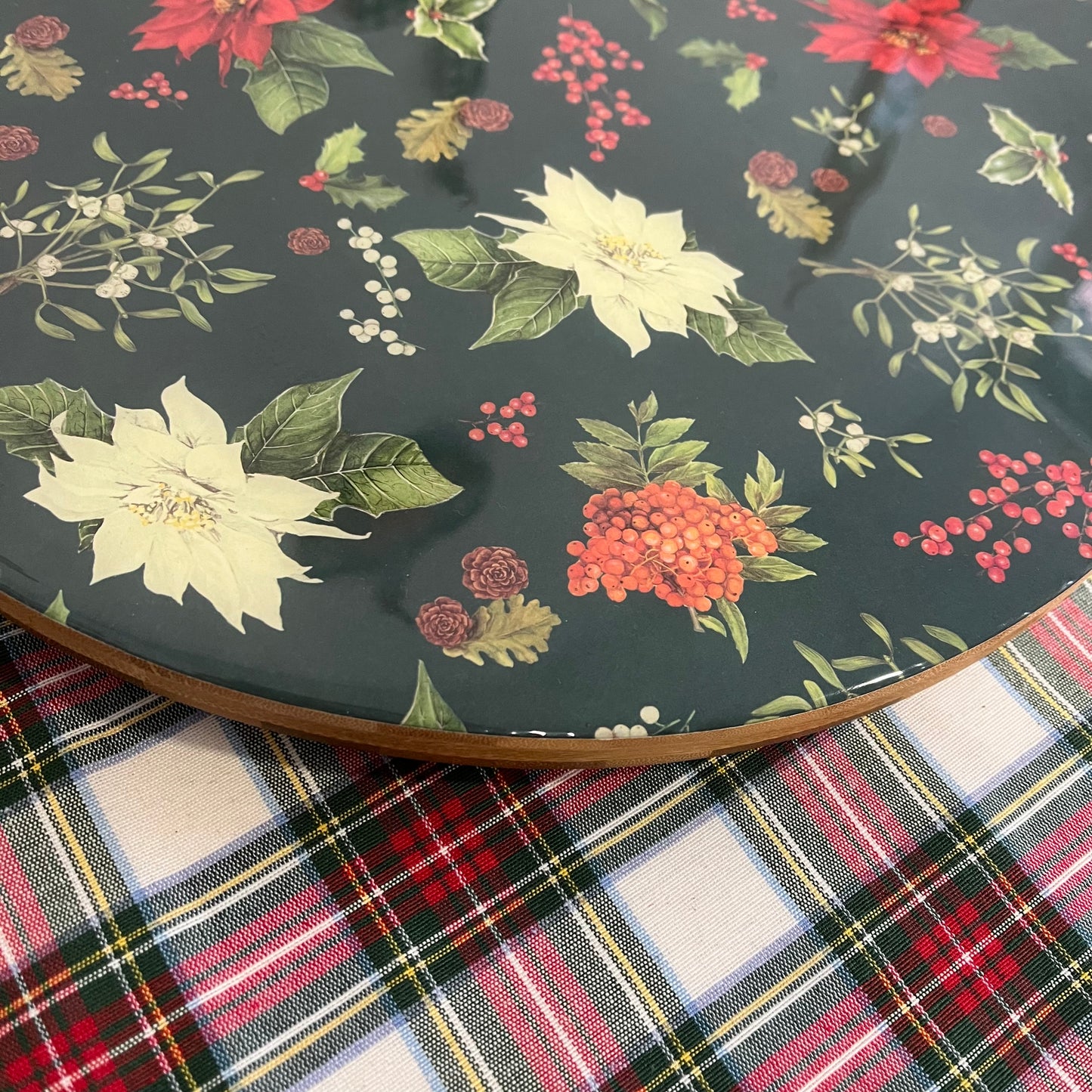Tabla giratoria flores de Navidad