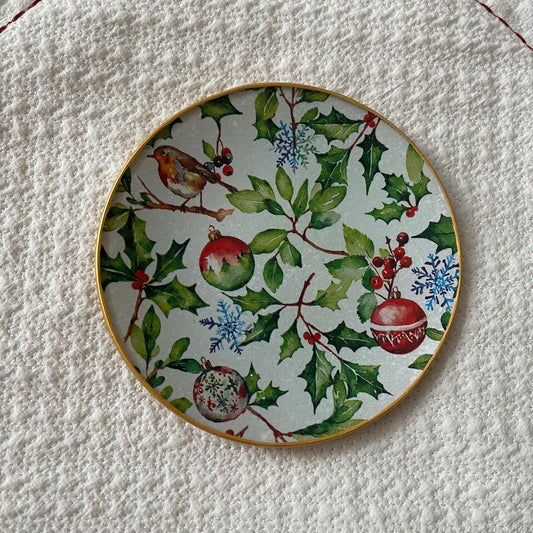 Plato/ bandeja Christmas Holly