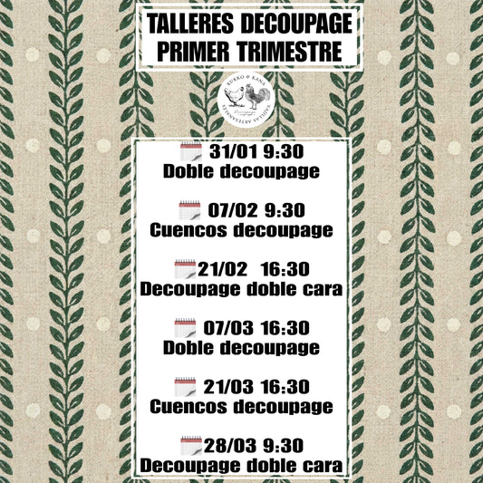 TALLERES DECOUPAGE PRIMER TRIMESTRE