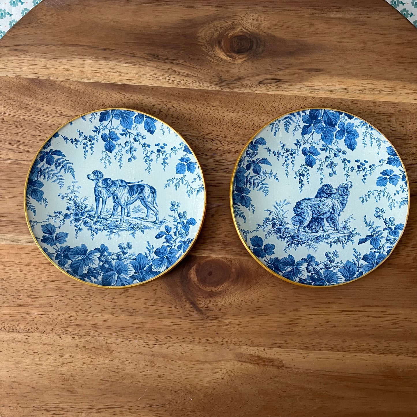 Plato redondo 12 cm Hunting Toile