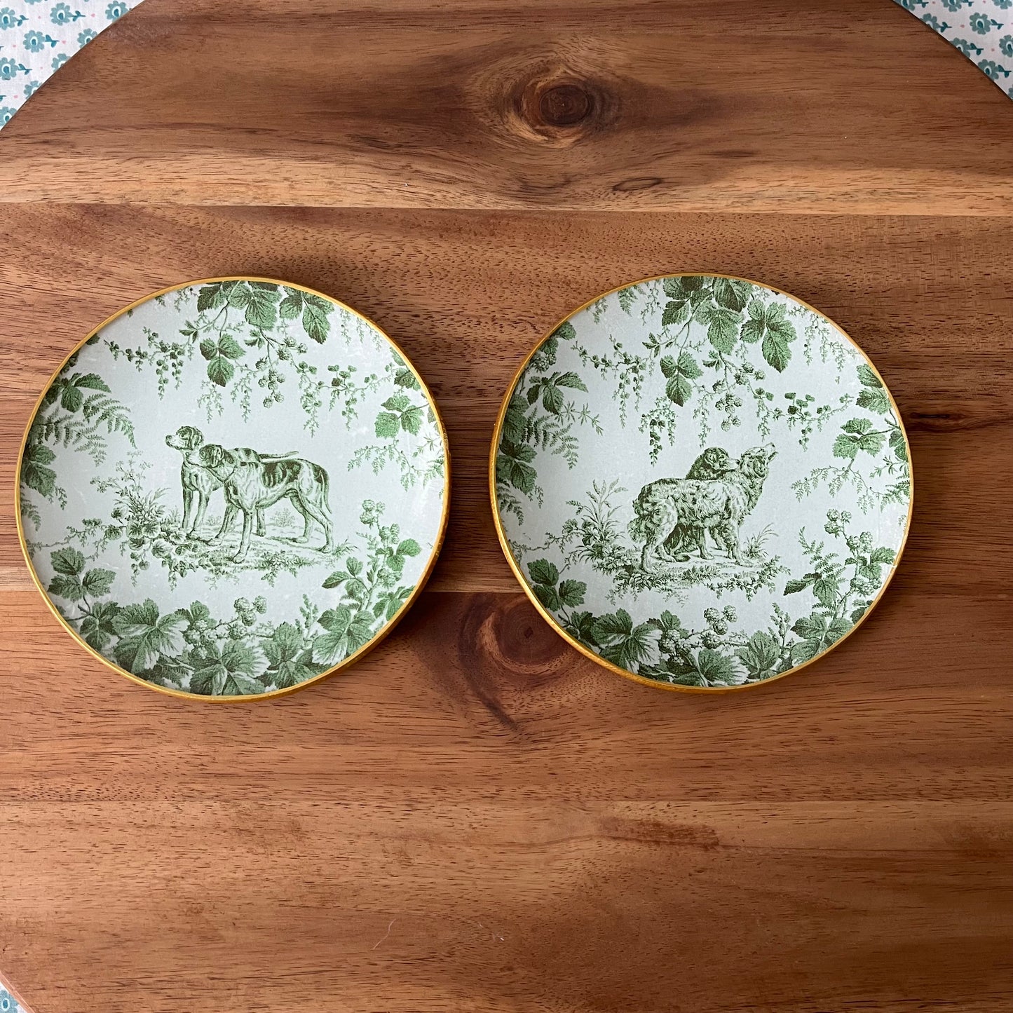 Plato redondo 12 cm Hunting Toile