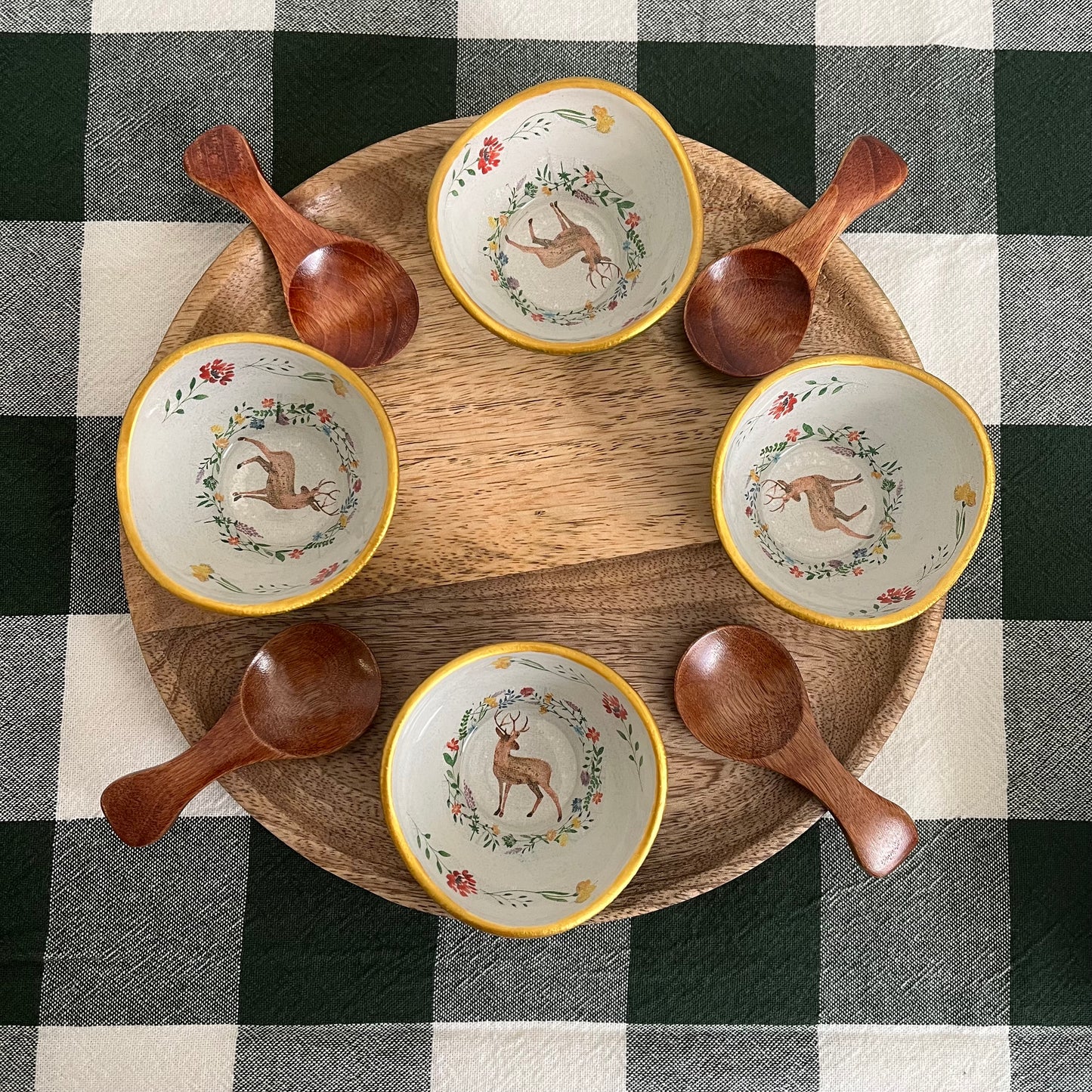 Juego de mini cucharas madera de bambú