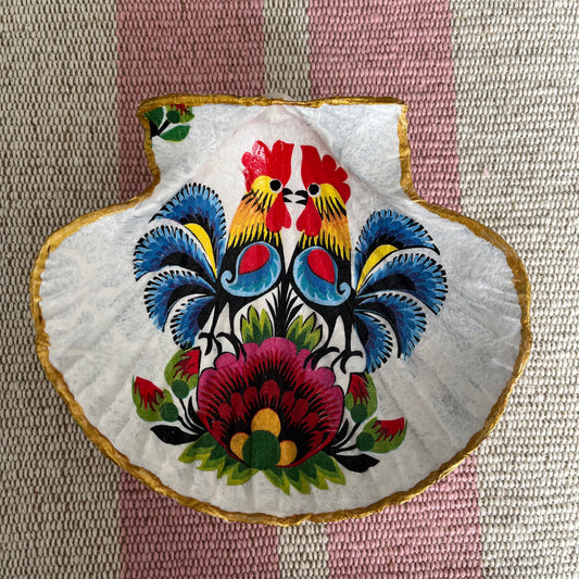 Concha de vieira Folk Rooster