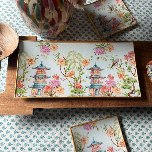 Plato/ bandeja Jardín Oriental