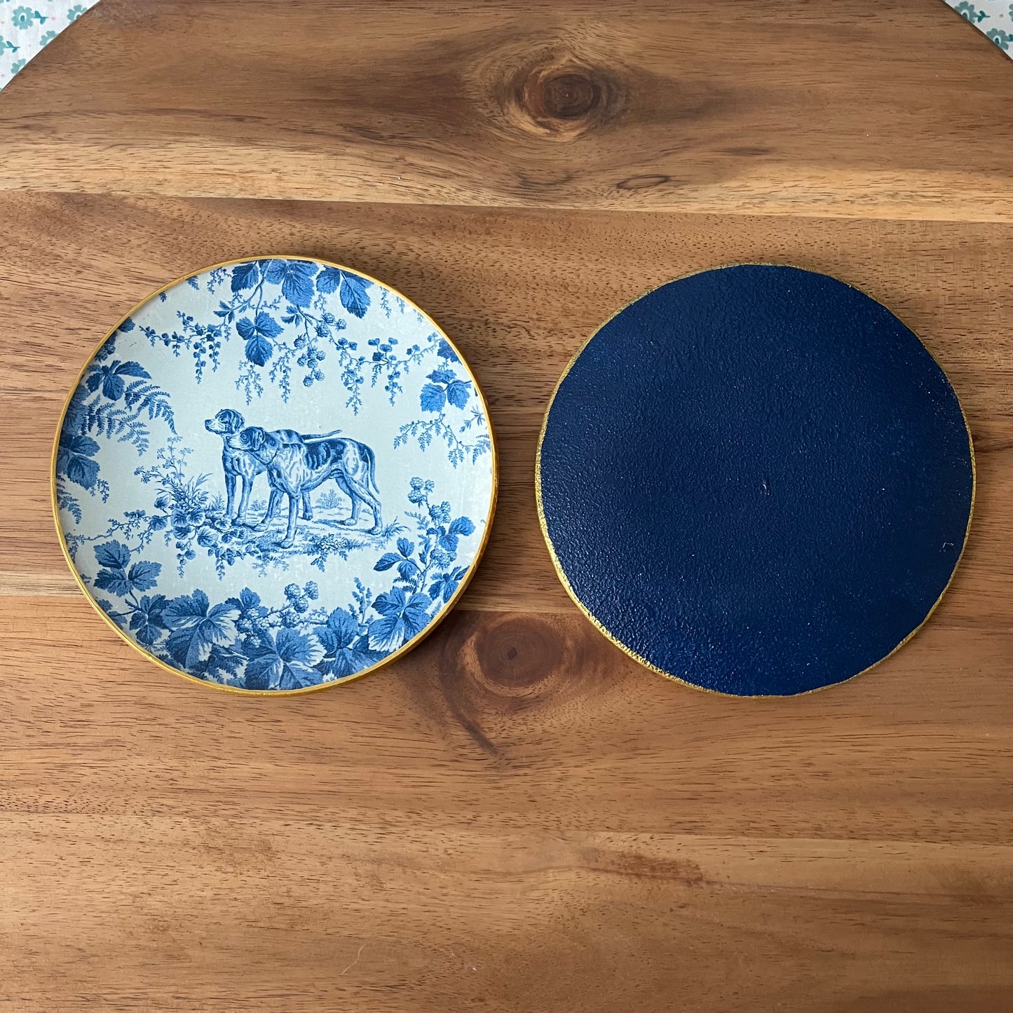 Plato redondo 12 cm Hunting Toile