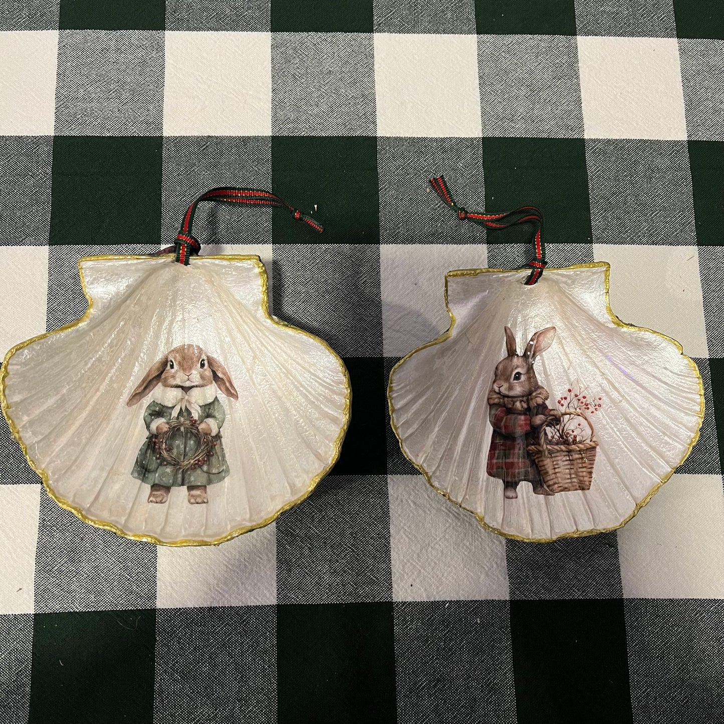 Concha de vieira Christmas Rabbit