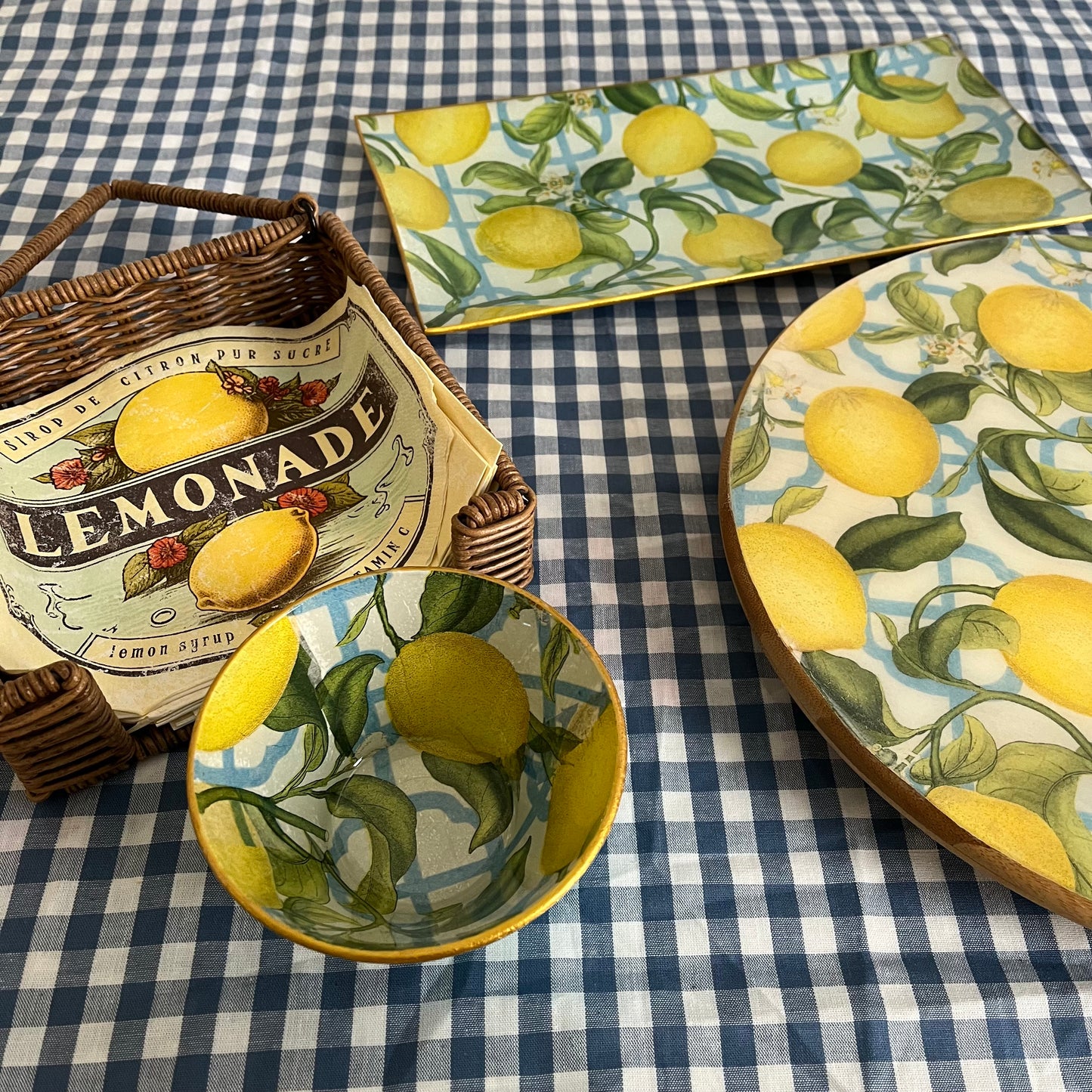Bandeja rectangular limones