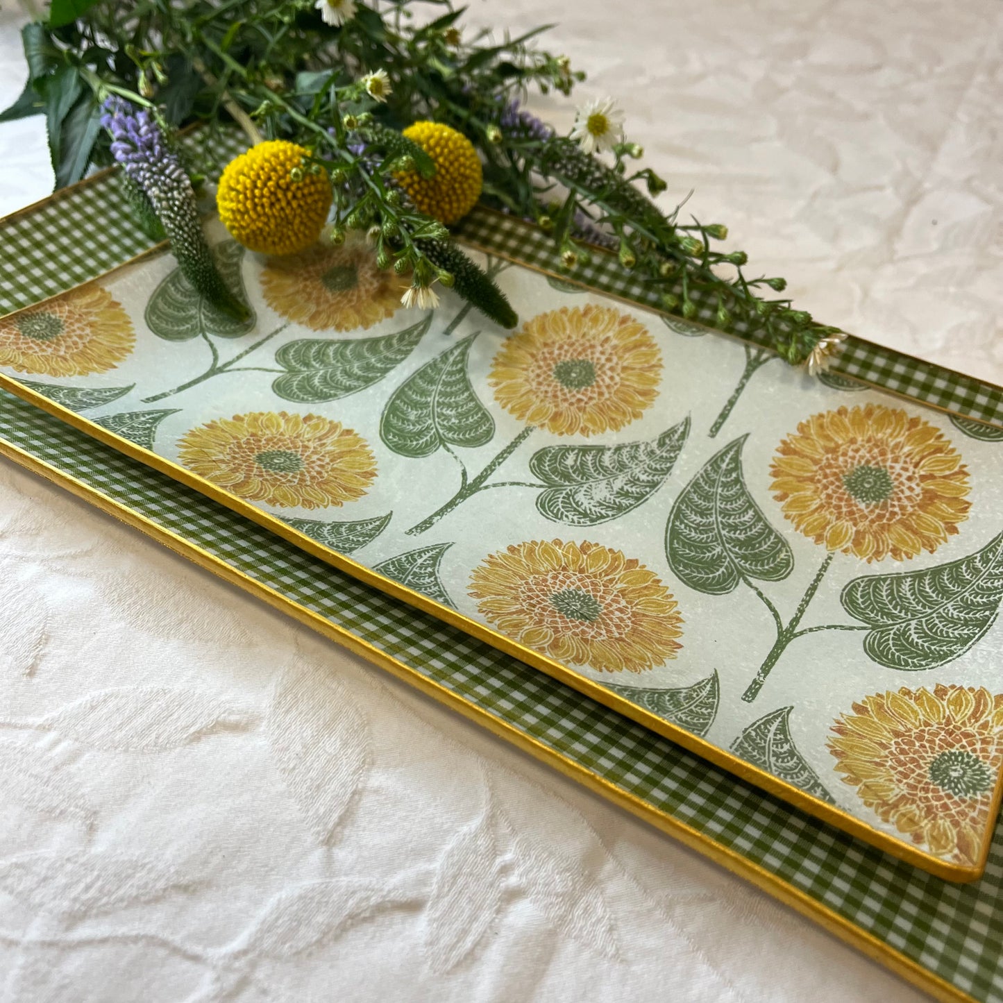 Bandeja rectangular modelo Sun Flower
