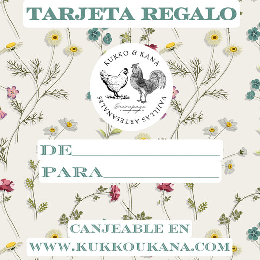 TARJETA REGALO KUKKO&KANA