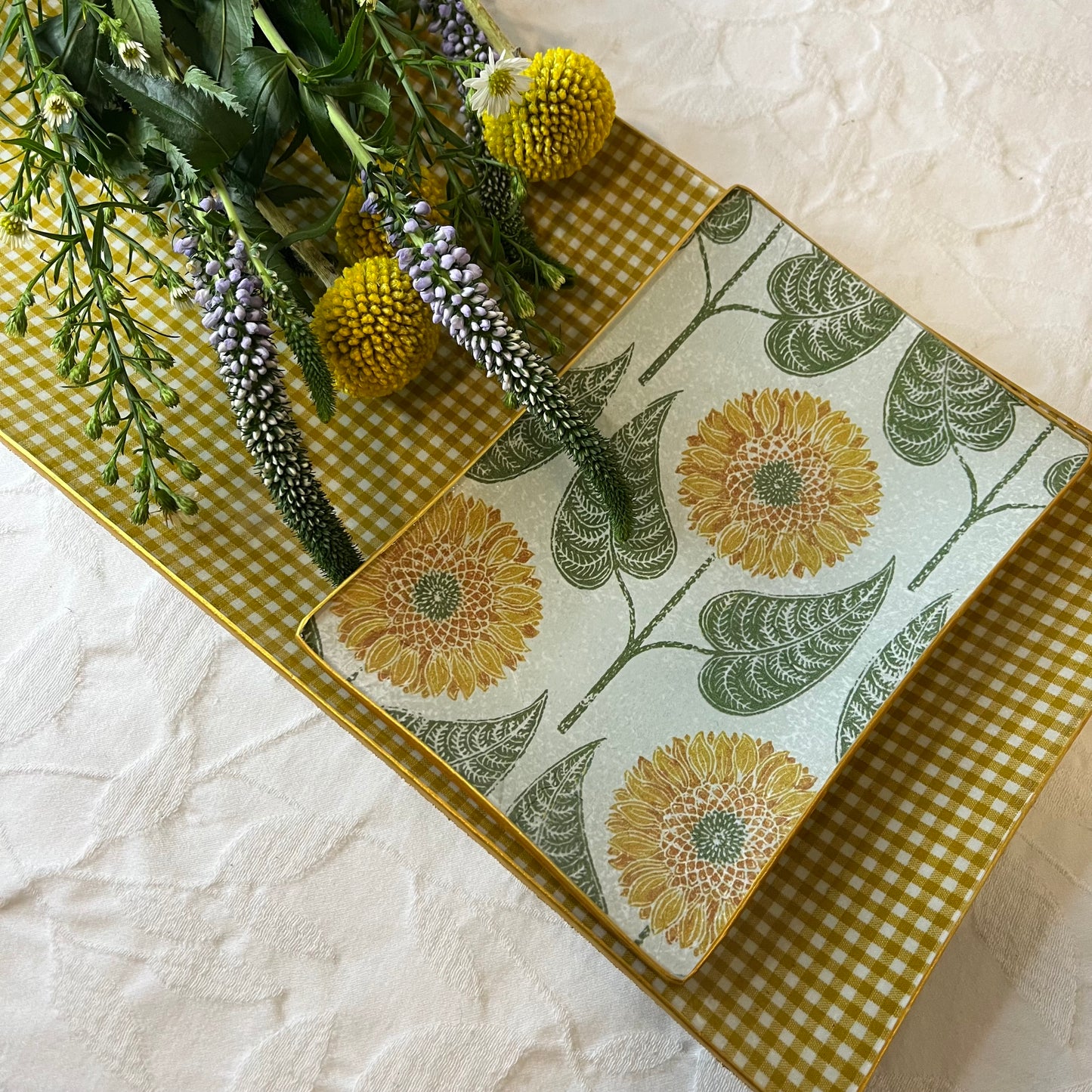 Bandeja rectangular modelo Sun Flower