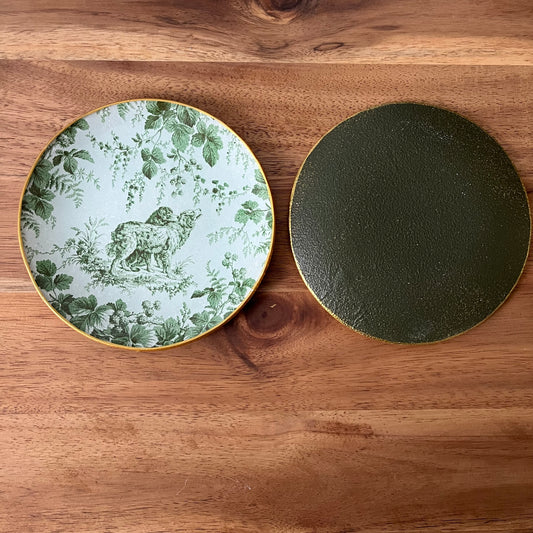 Plato redondo 12 cm Hunting Toile