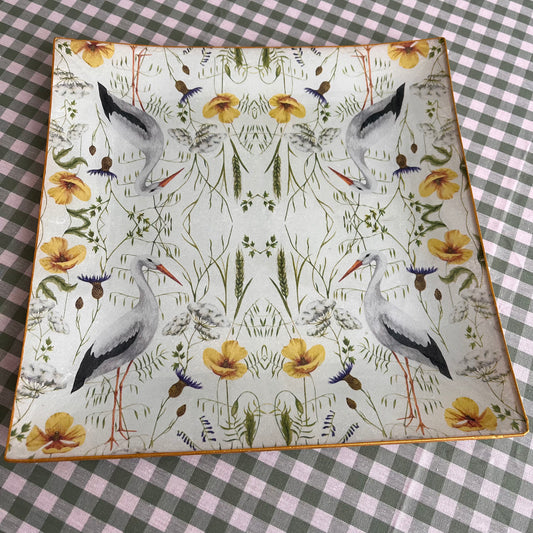 Bandeja cigüeña blanca