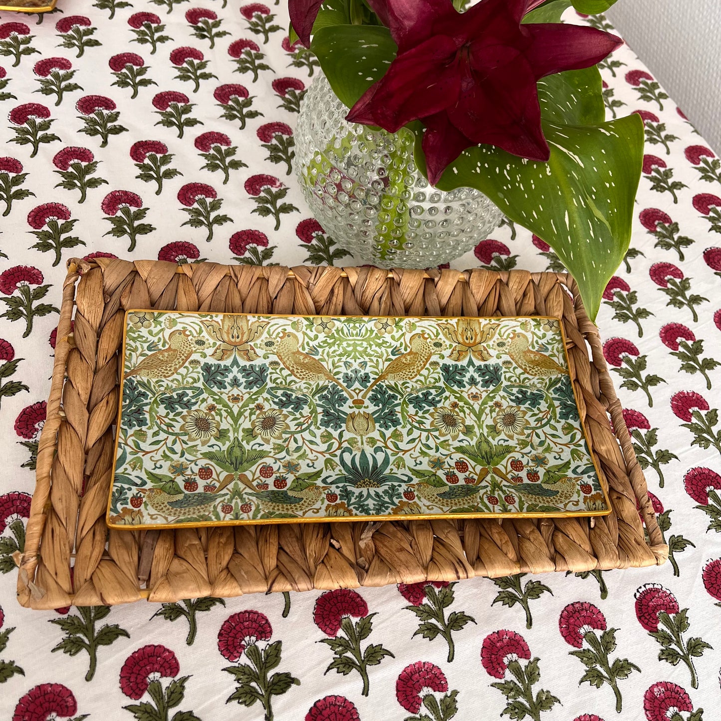 Bandeja rectangular Strawberry Thief Willian Morris