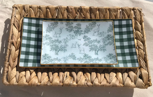 Juego de bandejas Toile de Jouy y Vichy