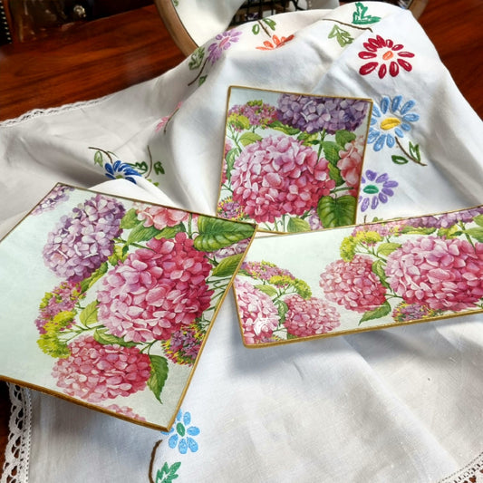 Bandejas Hortensia rosa