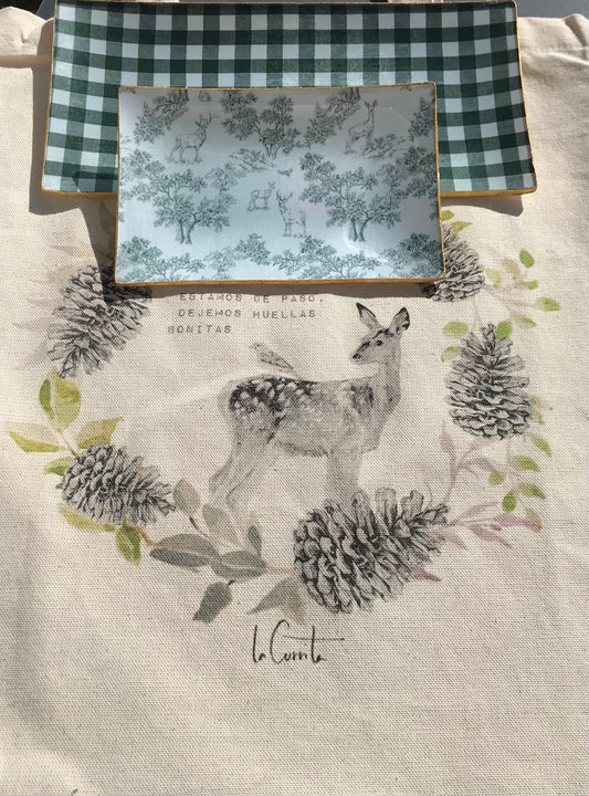 Juego de bandejas Toile de Jouy y Vichy