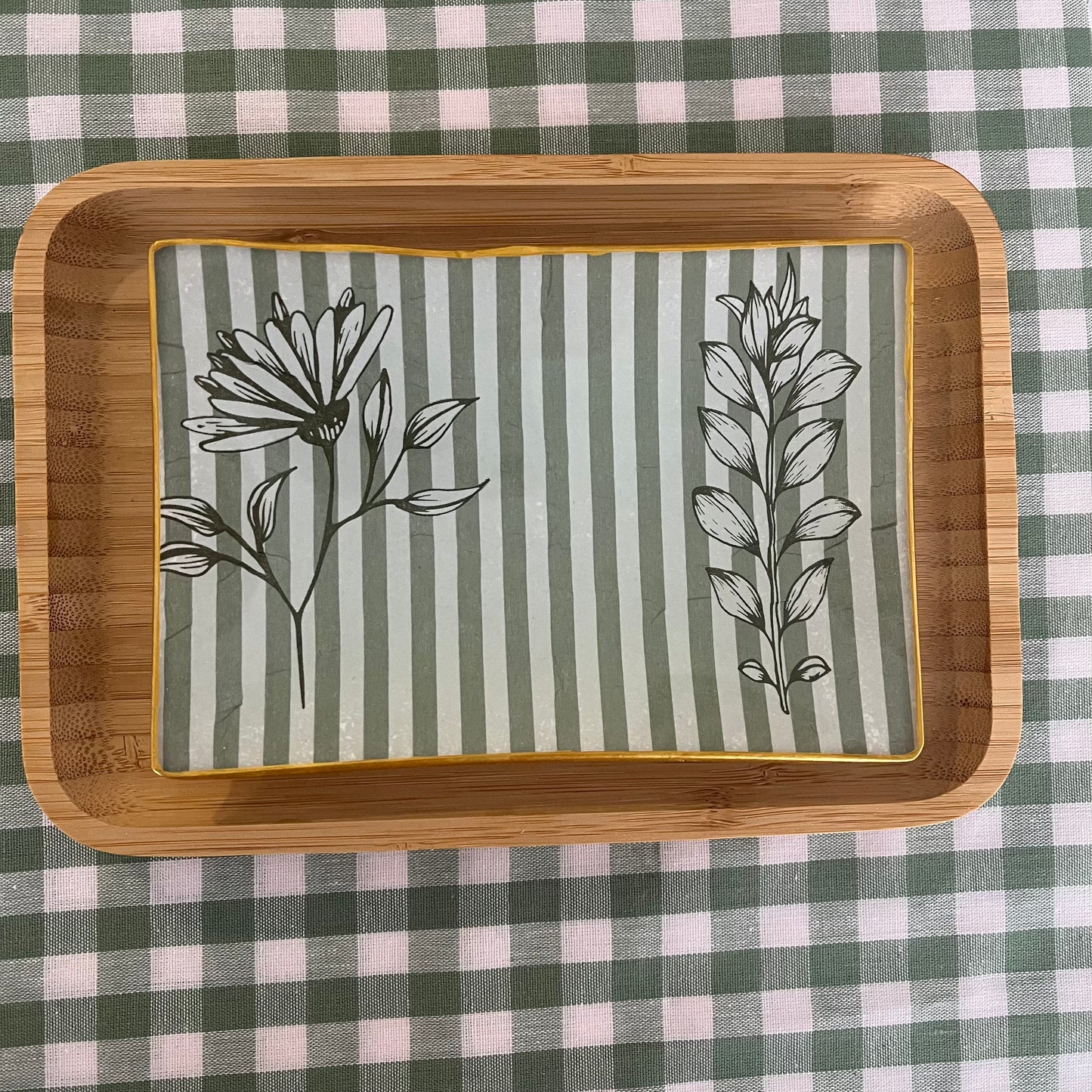Bandeja rectangular colección botánica