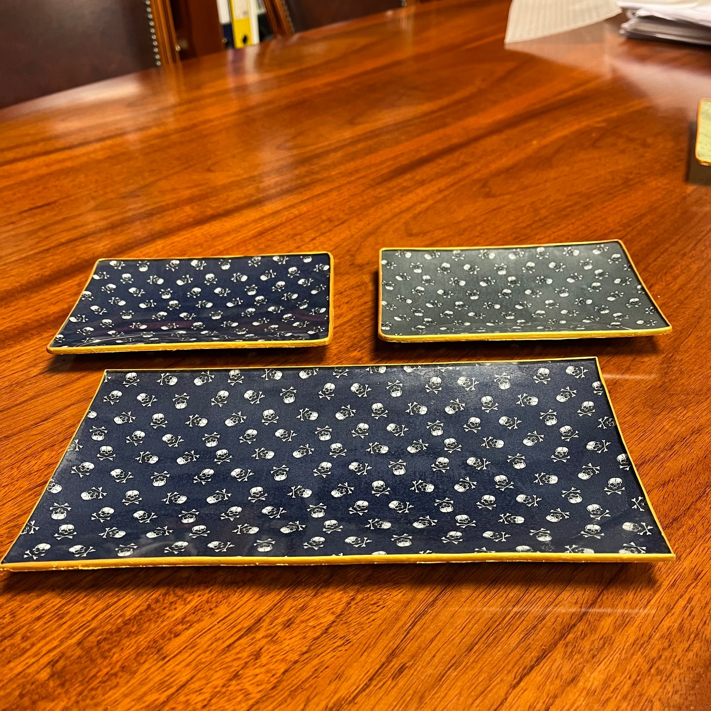 Bandeja rectangular calaveras
