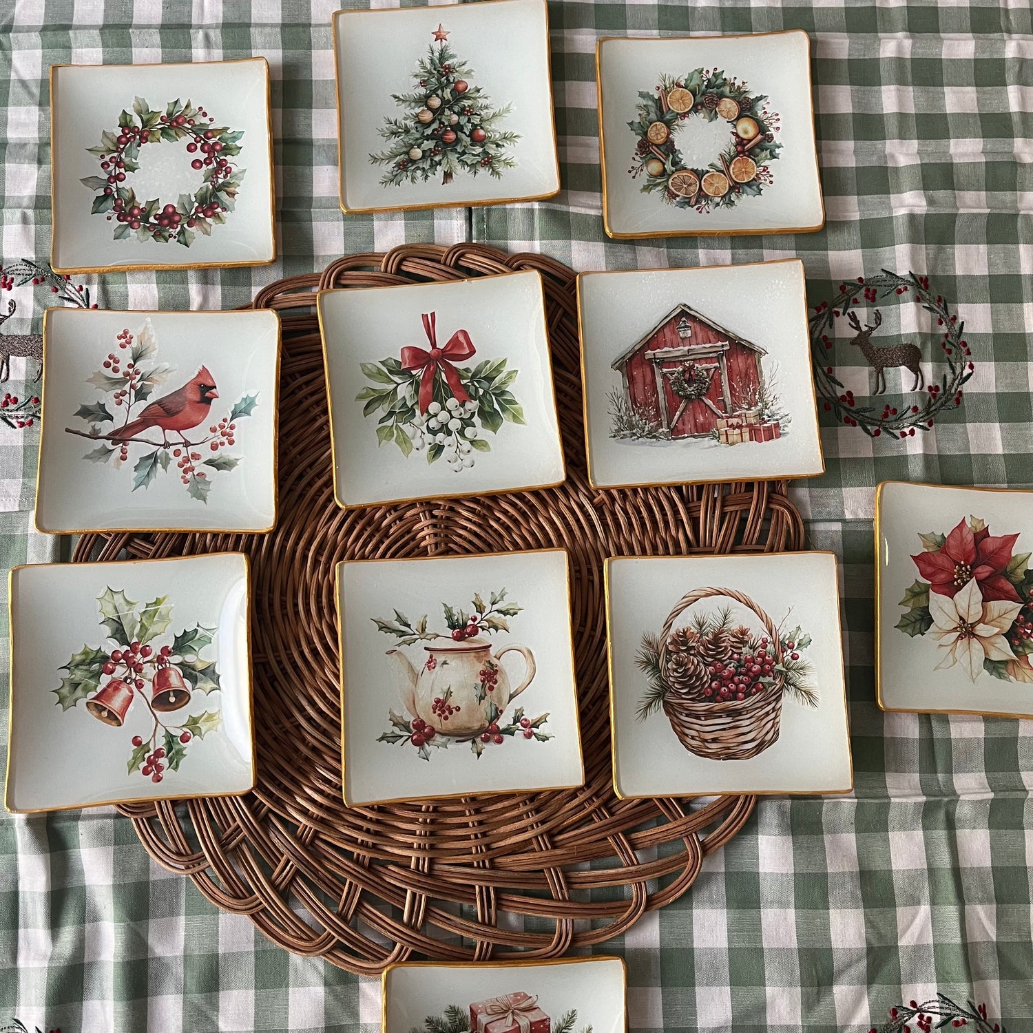 Platos de pan Navidad