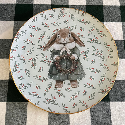 Plato/bandeja  Christmas Rabbit