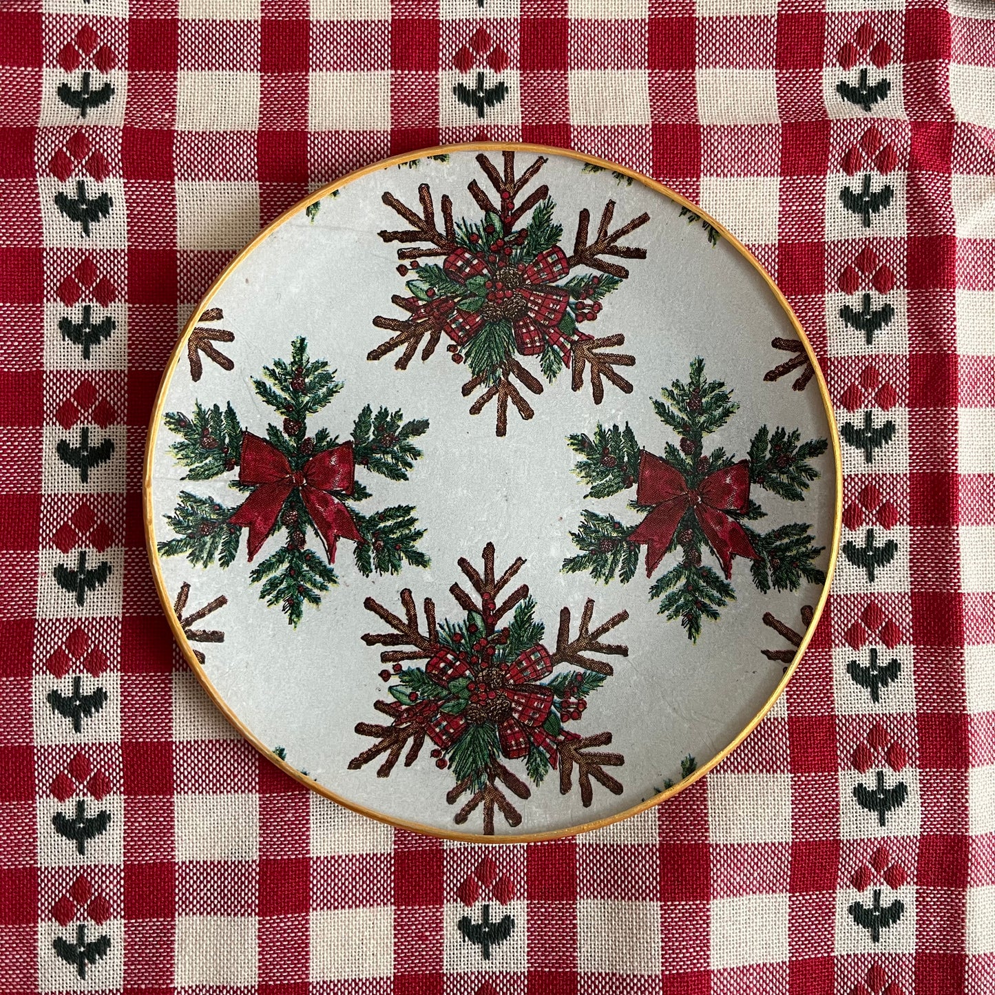 Plato de pan estrellas de ramas