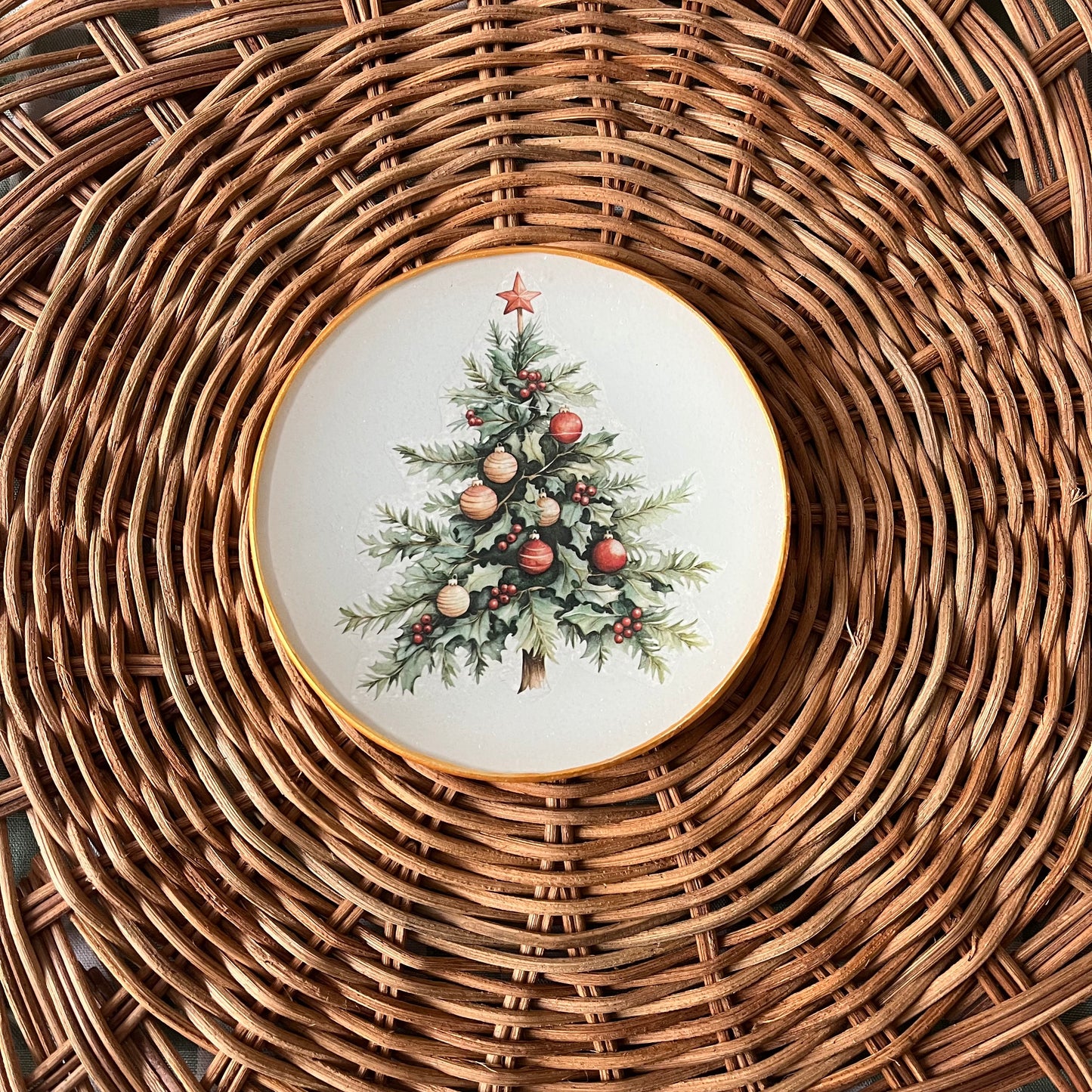 Plato de pan árbol de Navidad