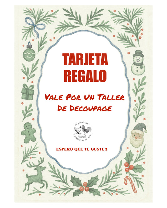 TARJETA REGALO TALLER DECOUPAGE