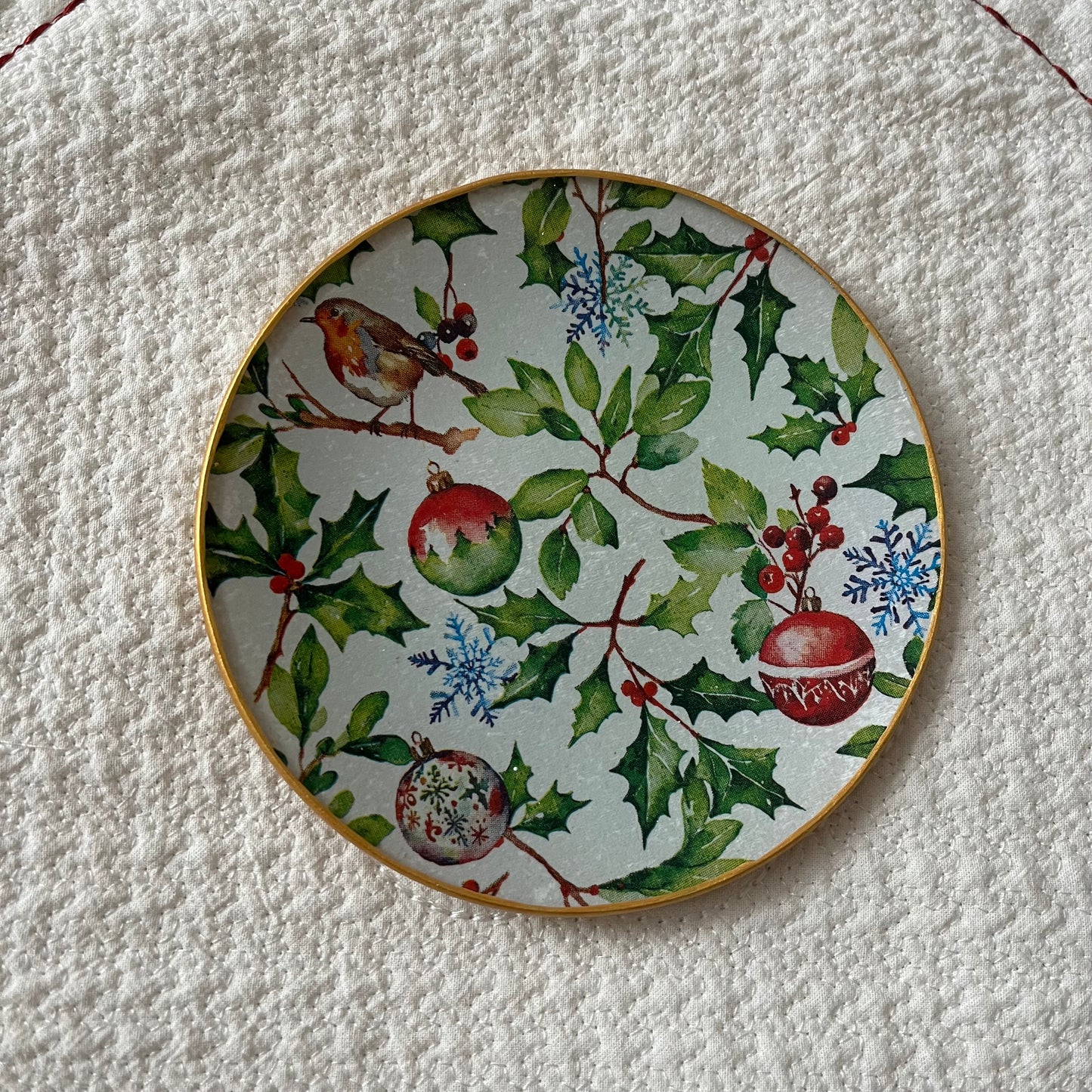 Plato/ bandeja Christmas Holly