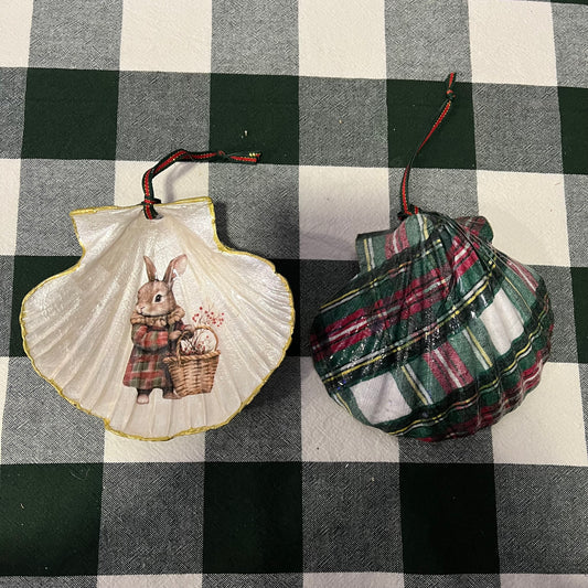 Concha de vieira Christmas Rabbit