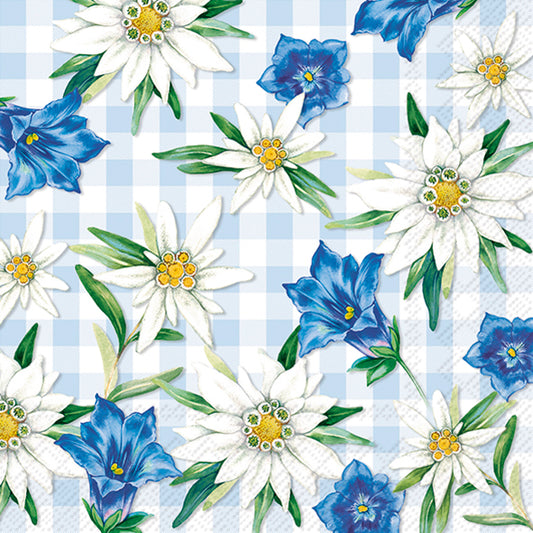 Servilleta de papel Edelweiss cuadro Vichy