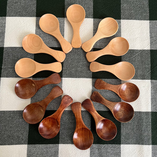 Juego de mini cucharas madera de bambú