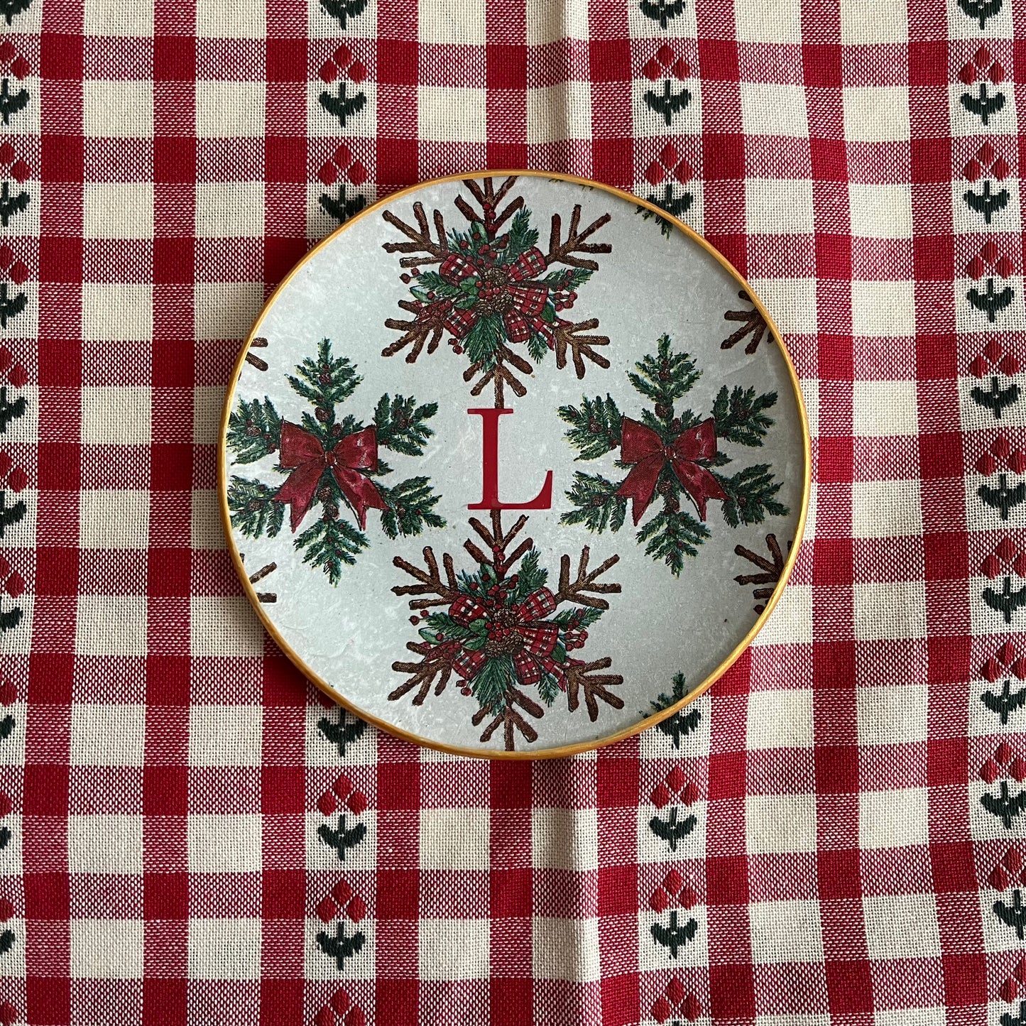 Plato de pan estrellas de ramas