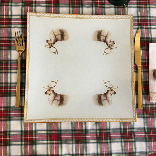 Plato bandeja Christmas Reindeer Gold