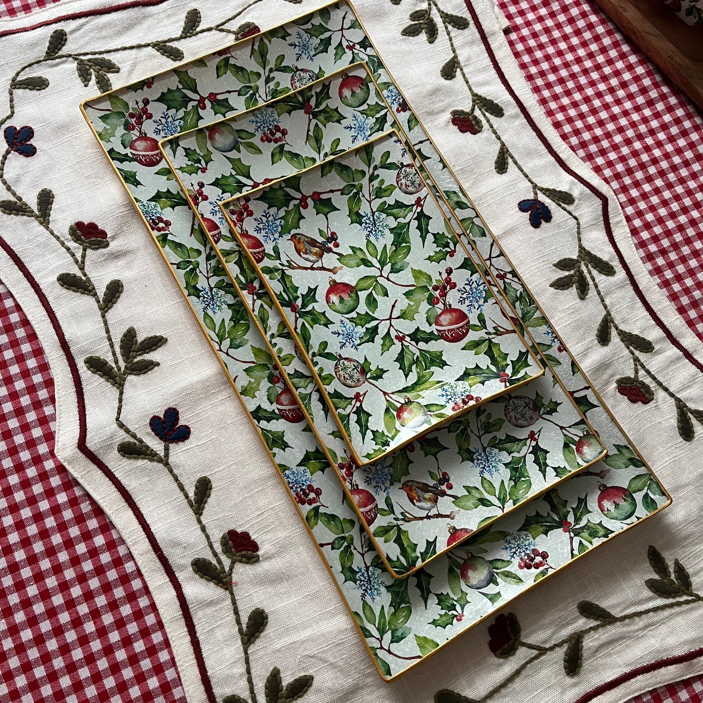 Plato/ bandeja Christmas Holly