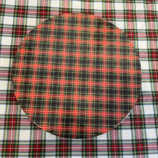 Tabla giratoria tartan azul y rojo