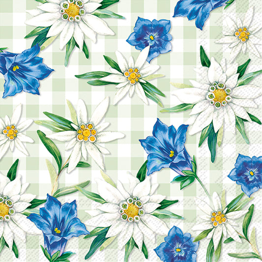 Servilleta de papel Edelweiss cuadro Vichy