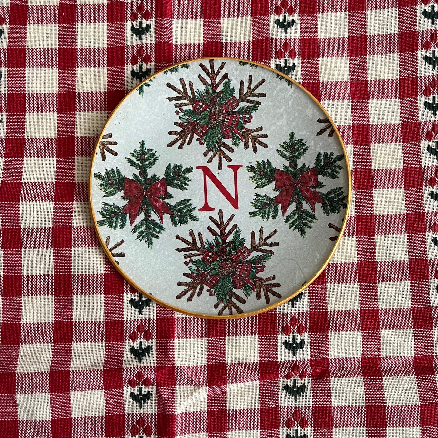 Plato de pan estrellas de ramas