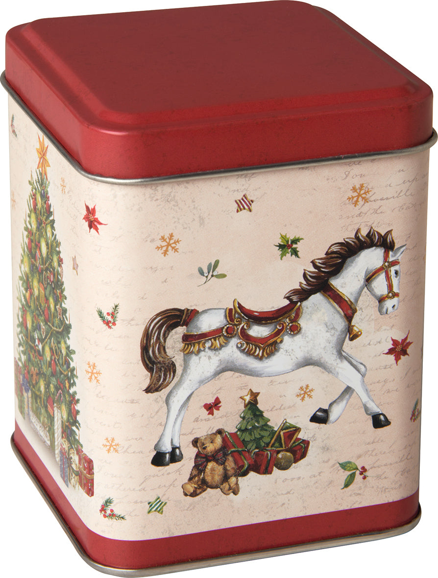 Lata de infusiones Festive Horse cream