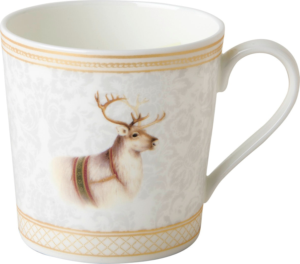 Taza Classic Christmas Reindeer gold