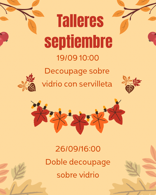 Talleres Decoupage mes de septiembre