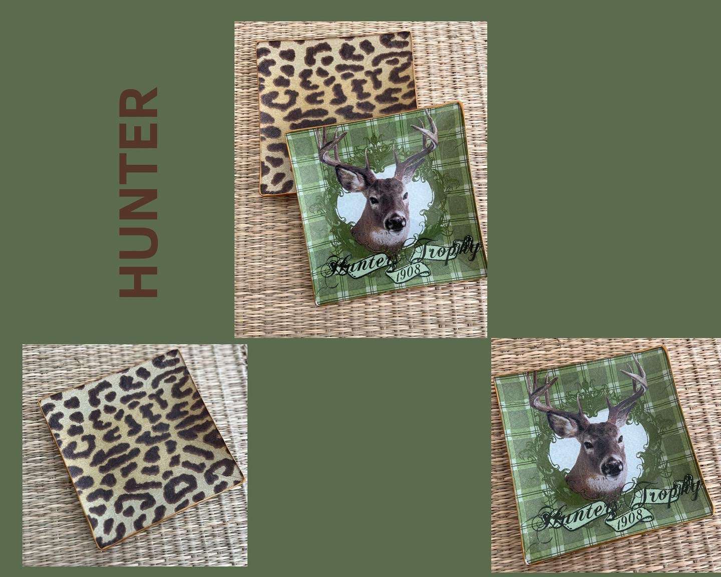 Plato cuadrado modelo Hunter