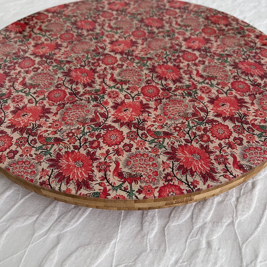 Tabla giratoria madera modelo Pavo Real Red